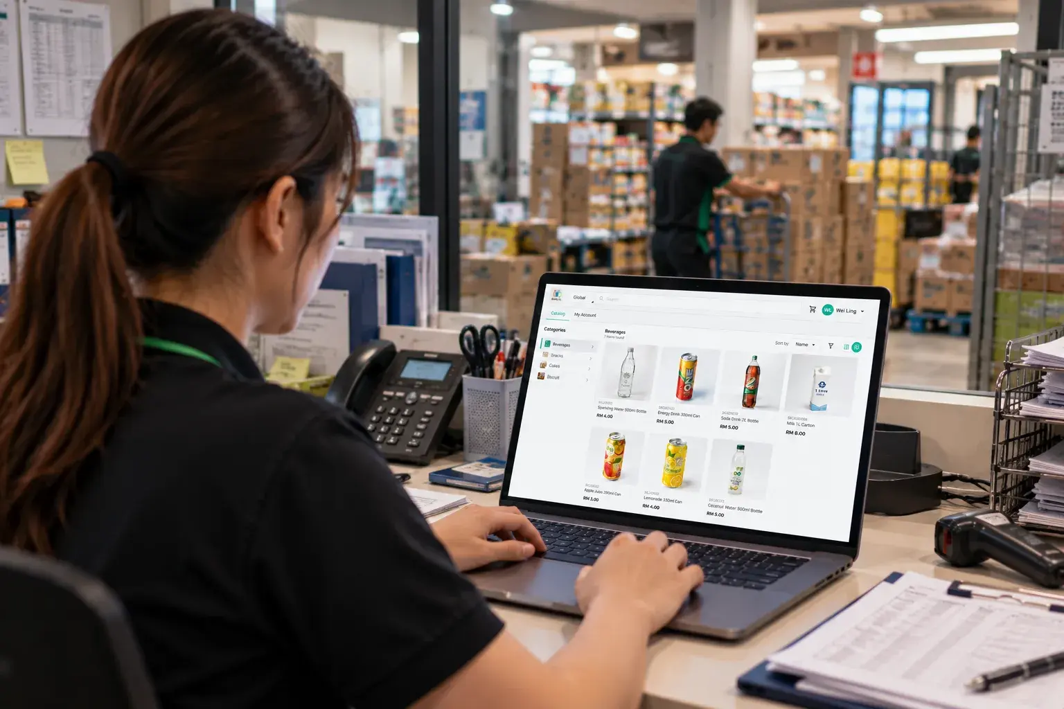 Supermarket Stockroom Inventory Workspace